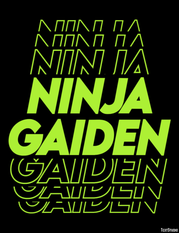 Ninja Gaiden Effetto testo