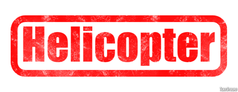Helicopter Texteffekt