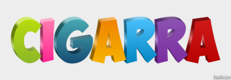 Cigarra テキスト効果