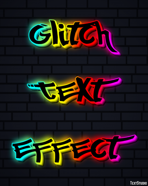Glitch Text Effect Text Effect