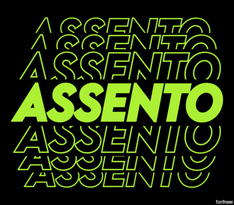 Assento Efeito de texto