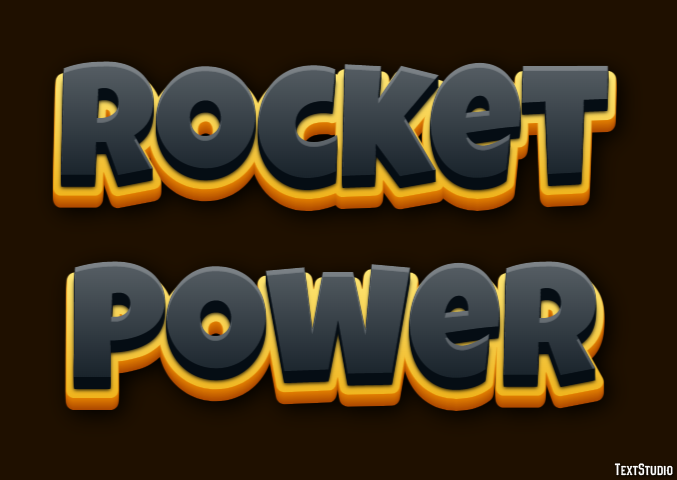 Rocket Power Efeito de texto