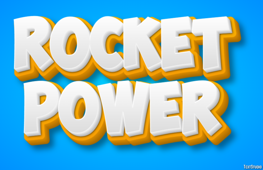 Rocket Power Efeito de texto