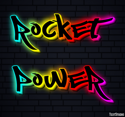 Rocket Power Text Effect