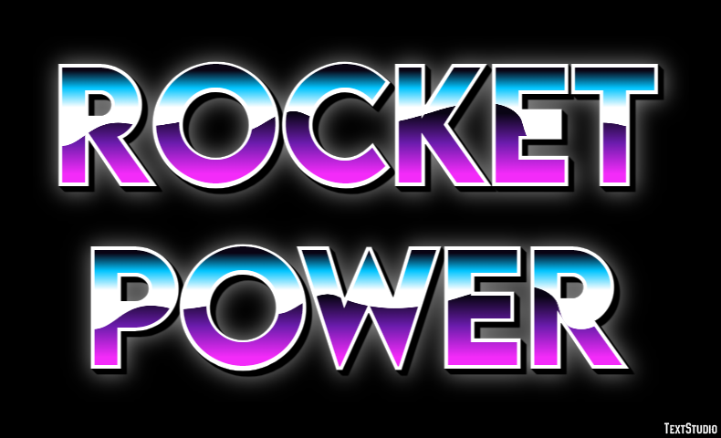Rocket Power Efeito de texto