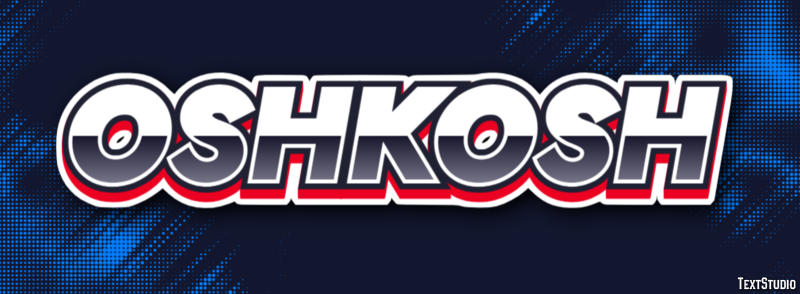 Oshkosh Эффект текста