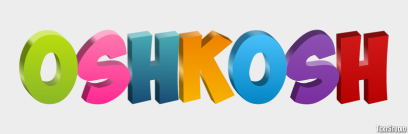 Oshkosh Efekt tekstowy