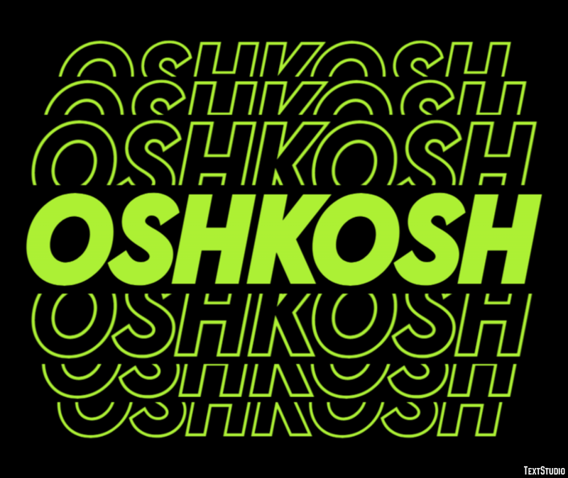 Oshkosh Эффект текста