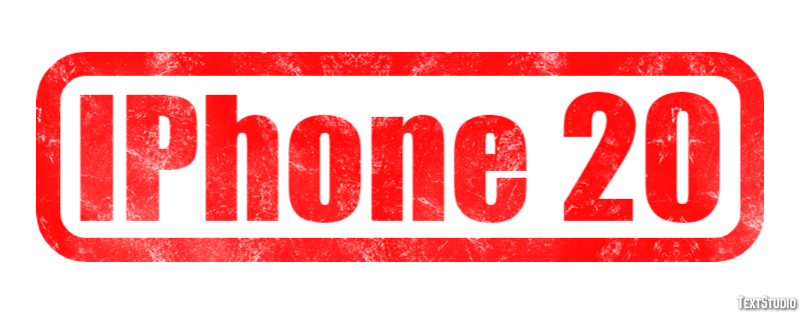 IPhone 20 Efekt tekstowy