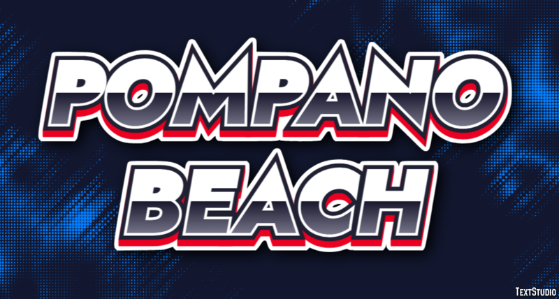 Pompano Beach テキスト効果