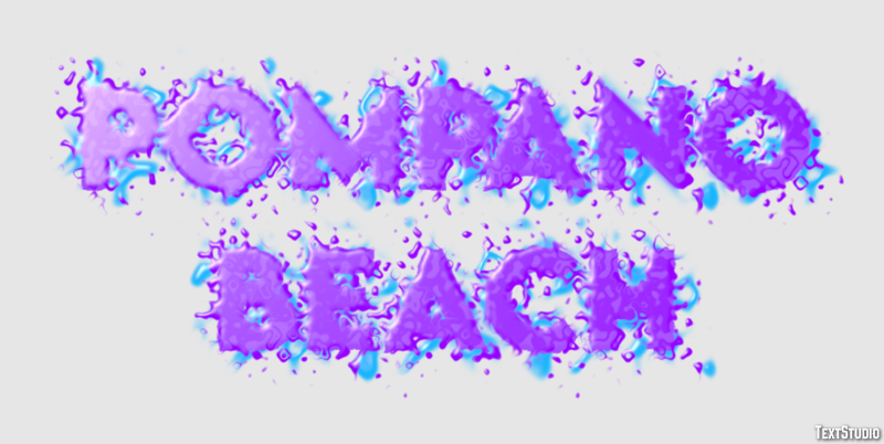 Pompano Beach テキスト効果