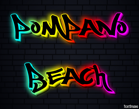 Pompano Beach Effetto testo