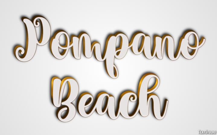Pompano Beach テキスト効果
