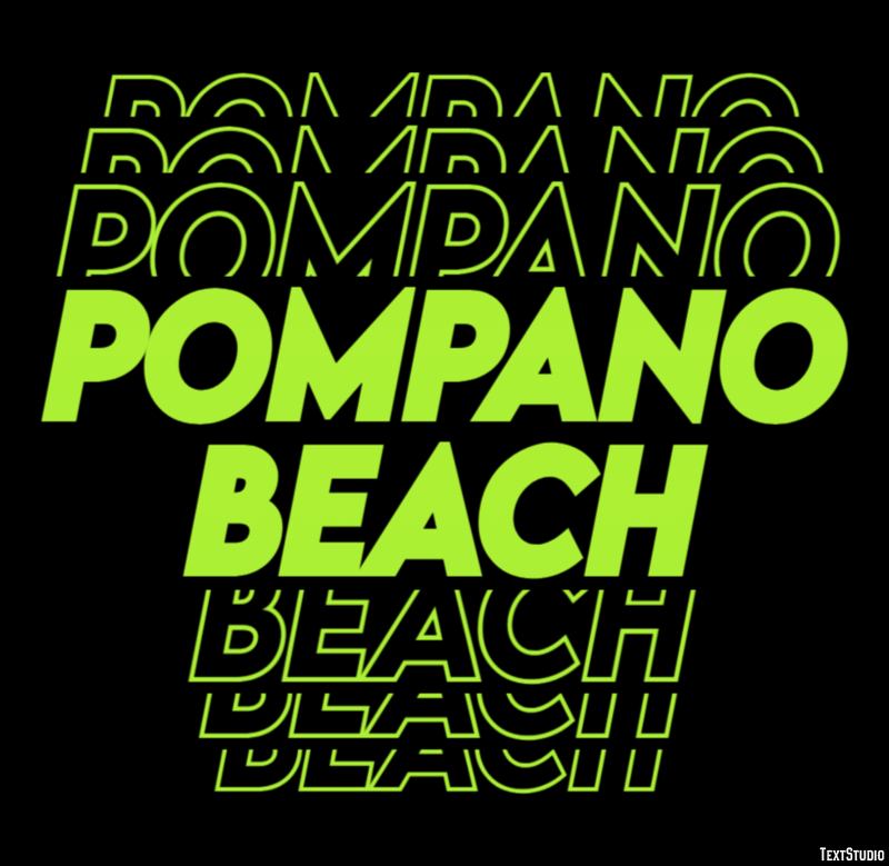Pompano Beach テキスト効果