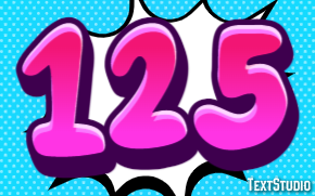 125 Text effect