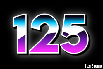 125 Text effect