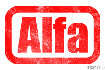 Alfa Effetto testo