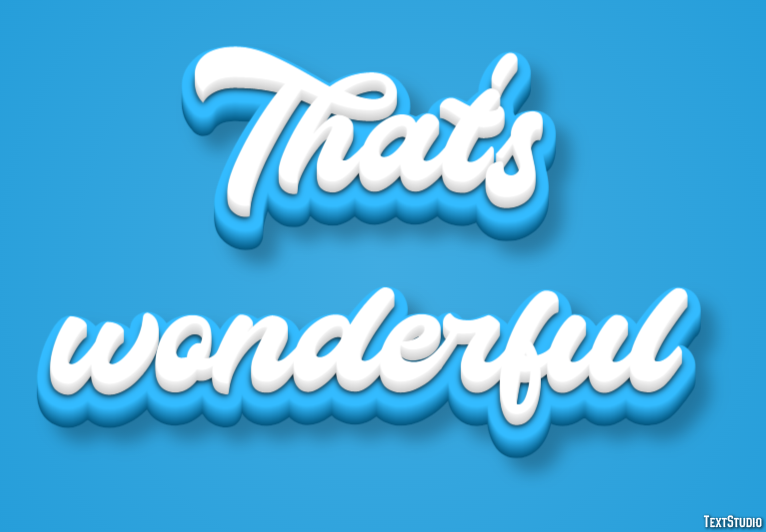 That's wonderful テキスト効果