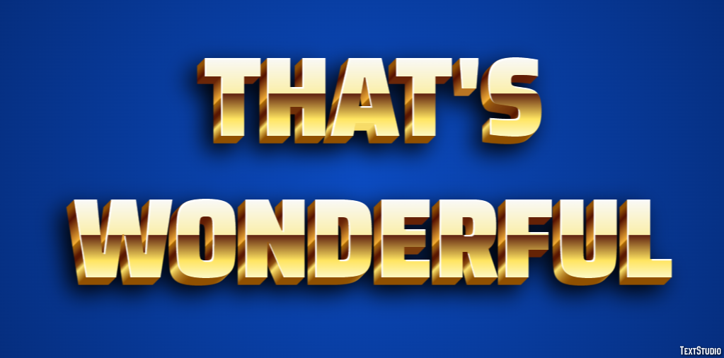 That's wonderful Text Effect