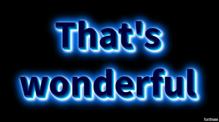 That's wonderful Эффект текста