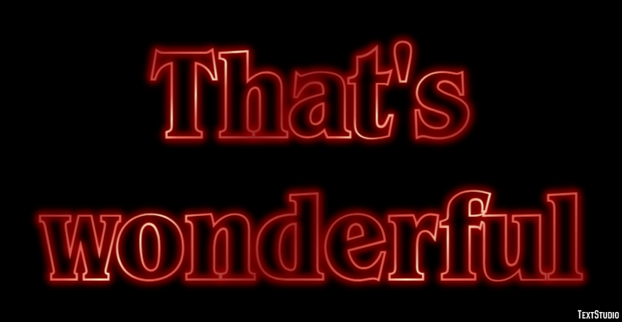 That's wonderful Text effect