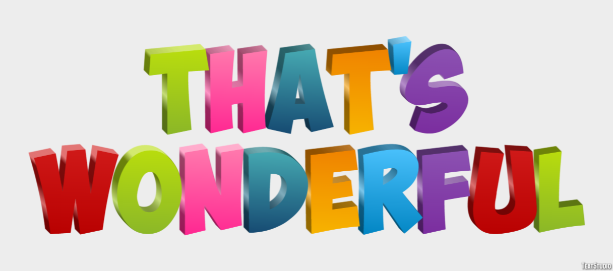 That's wonderful テキスト効果