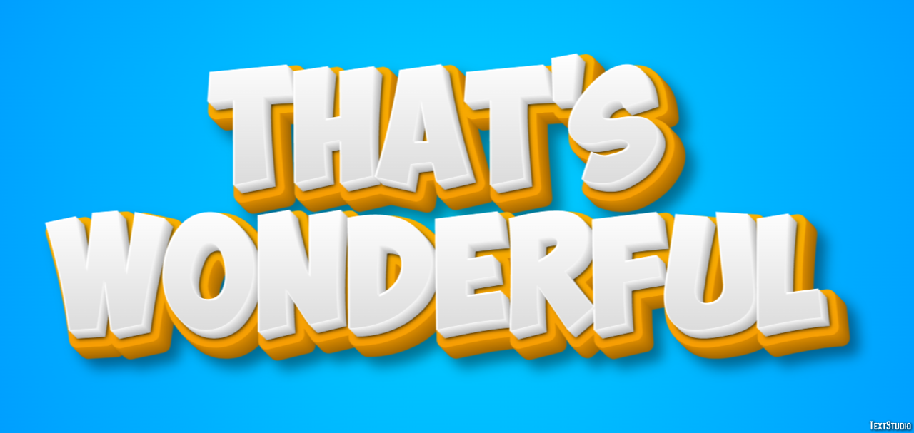That's wonderful Text Effect
