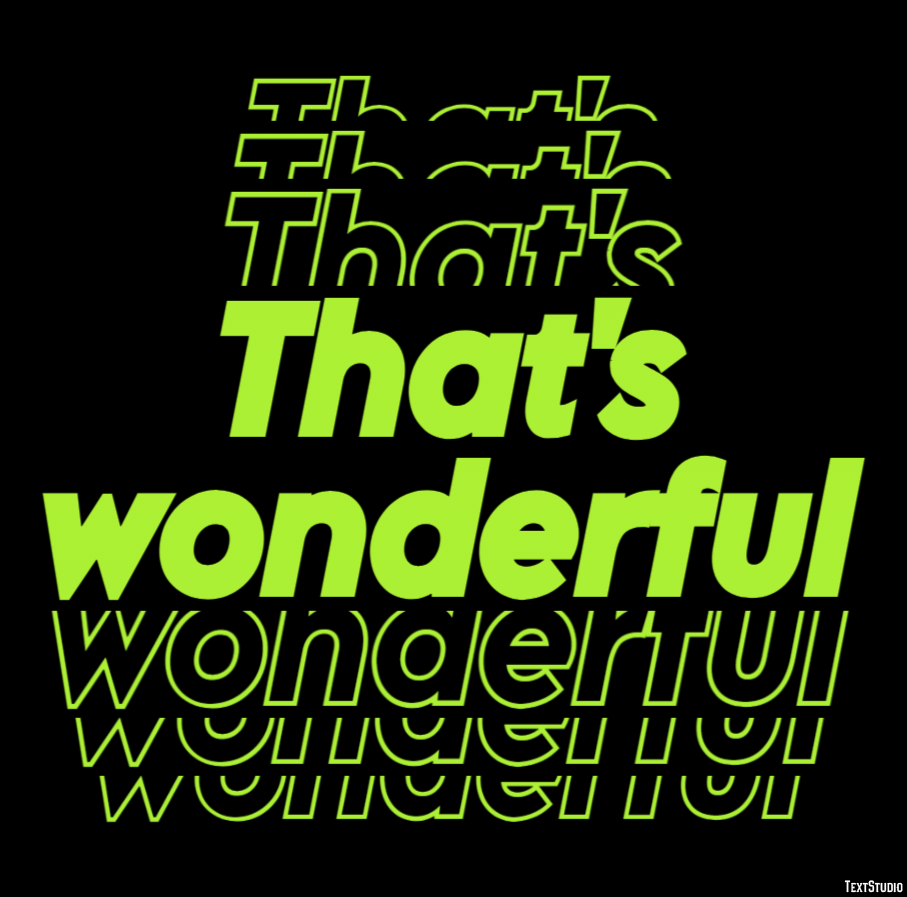 That's wonderful テキスト効果