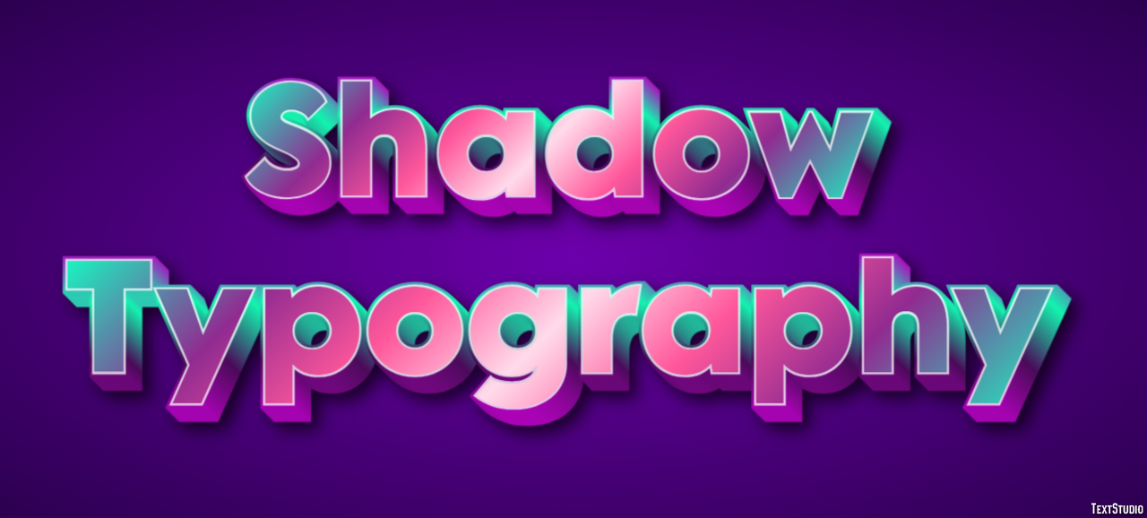 Shadow Typography Efekt tekstowy