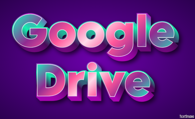Google Drive Text Effect