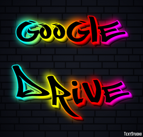 Google Drive Text Effect