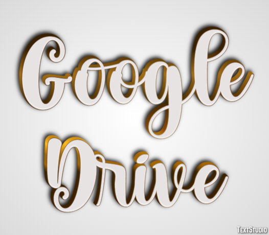 Google Drive Text Effect