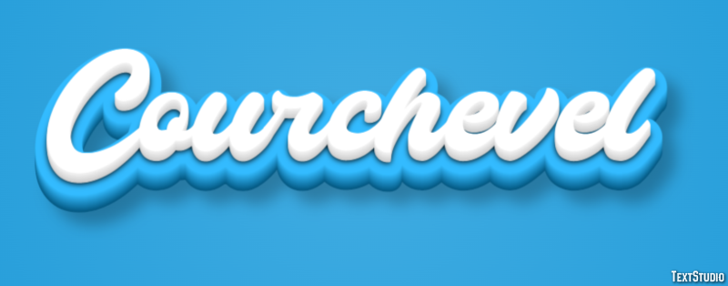 Courchevel Texteffekt