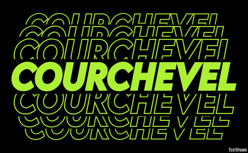 Courchevel Efekt tekstowy