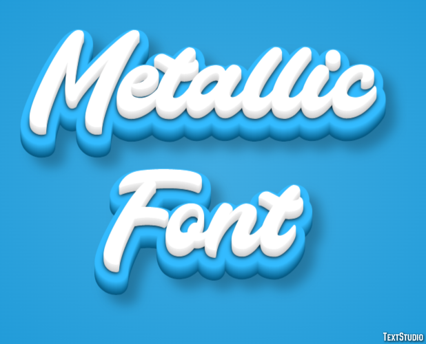 Metallic Font Text effect