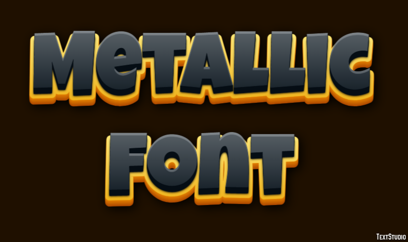 Metallic Font Text effect