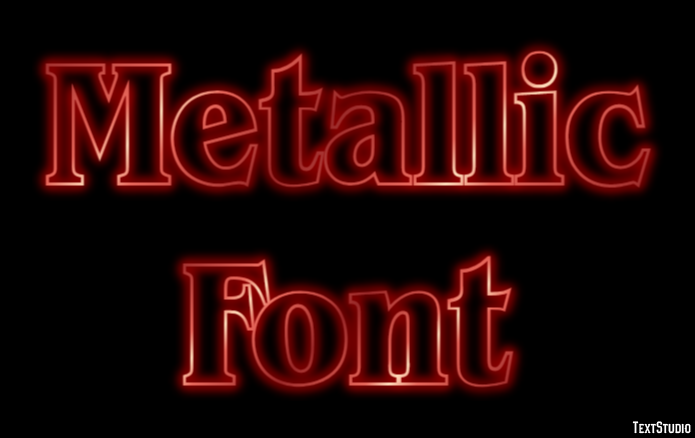 Metallic Font Text effect