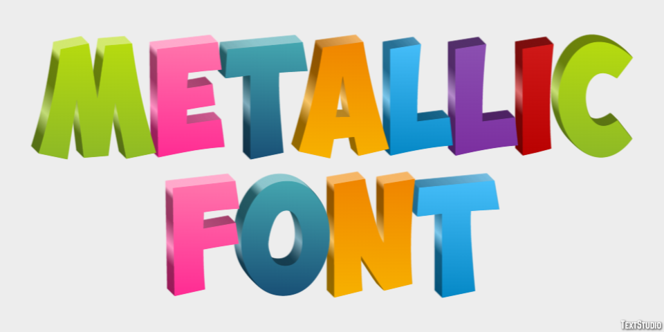 Metallic Font Text effect