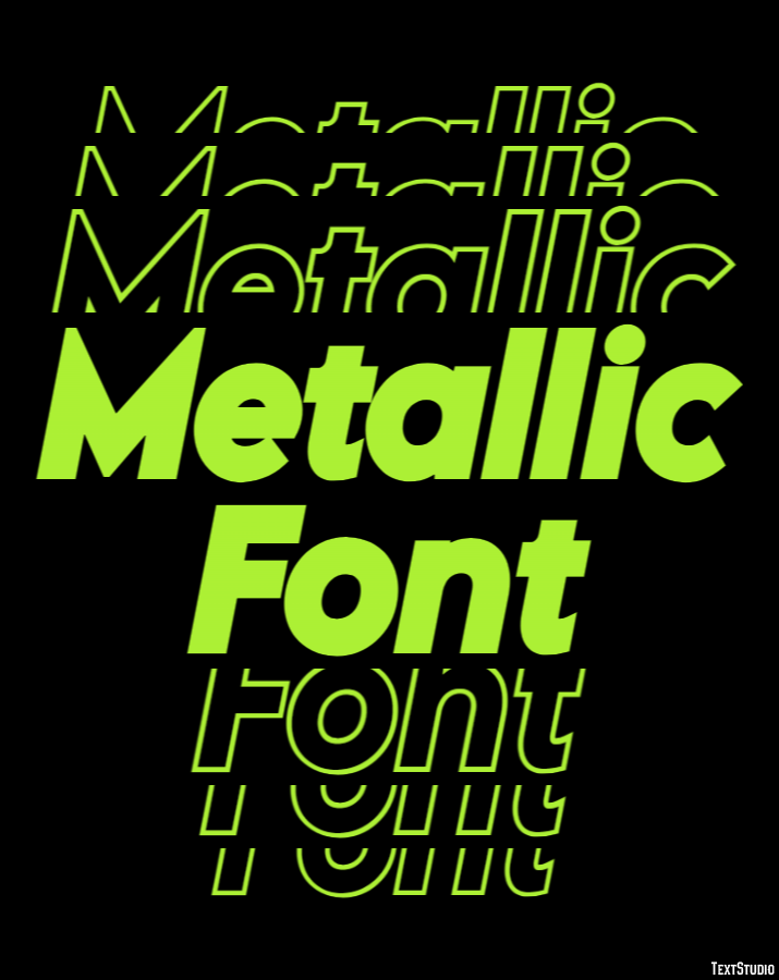 Metallic Font Text effect