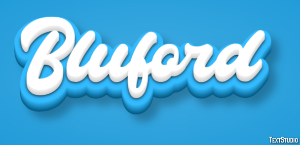 Bluford Text effect