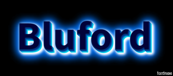 Bluford Text effect