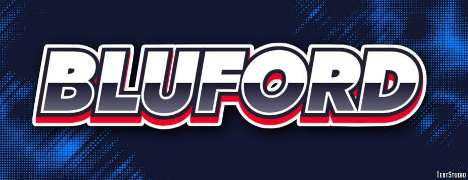 Bluford Text effect