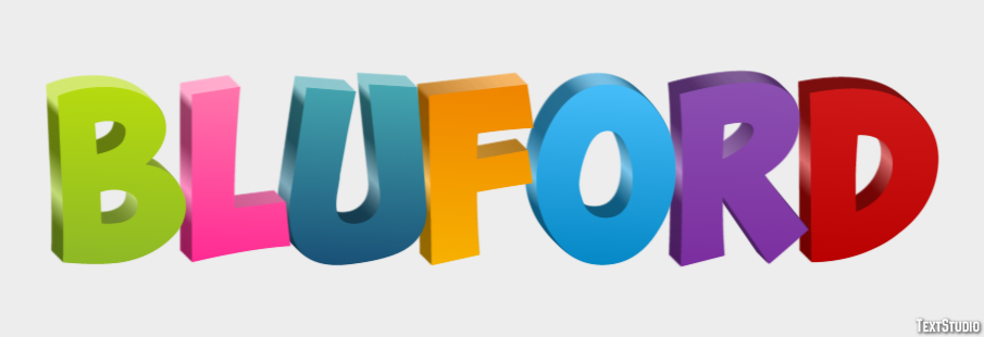 Bluford Text effect