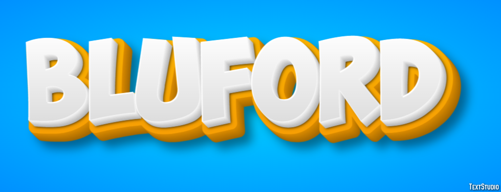 Bluford Text effect