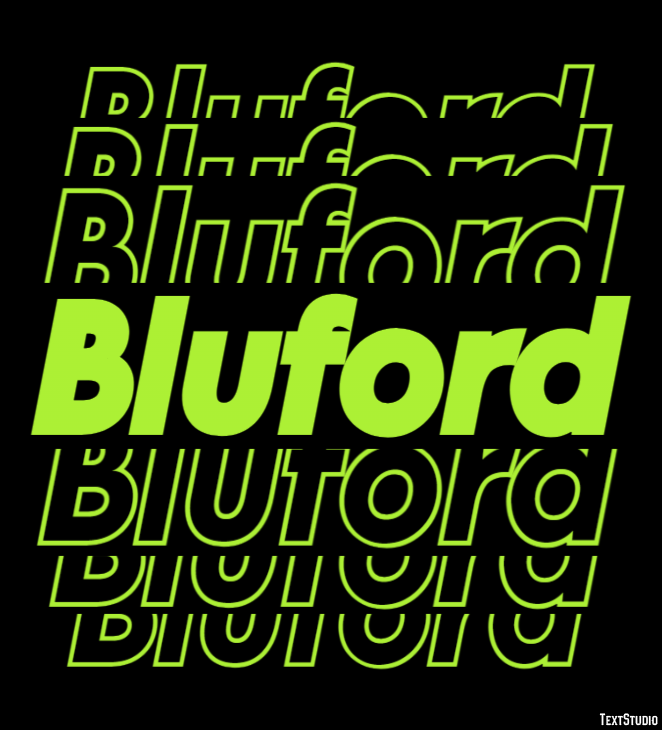 Bluford Effet de Texte