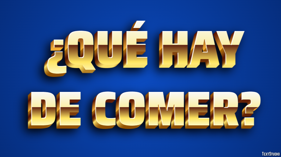 ¿Qué hay de comer? Efecto de Texto