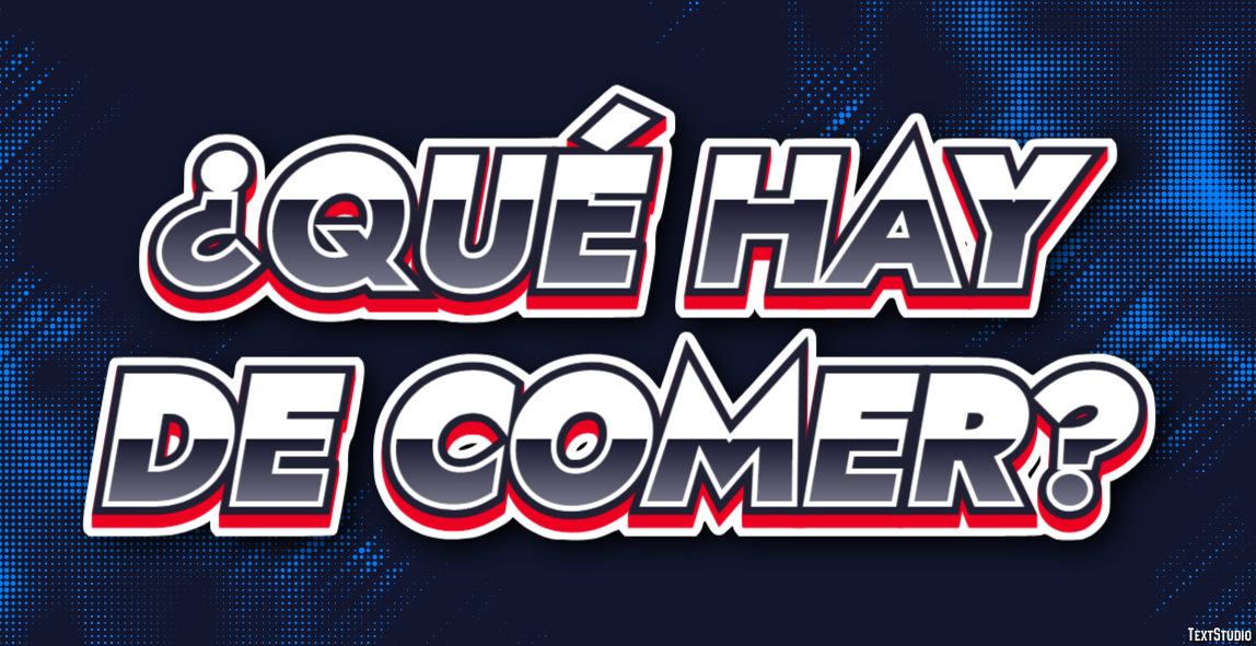 ¿Qué hay de comer? Tekst Effect