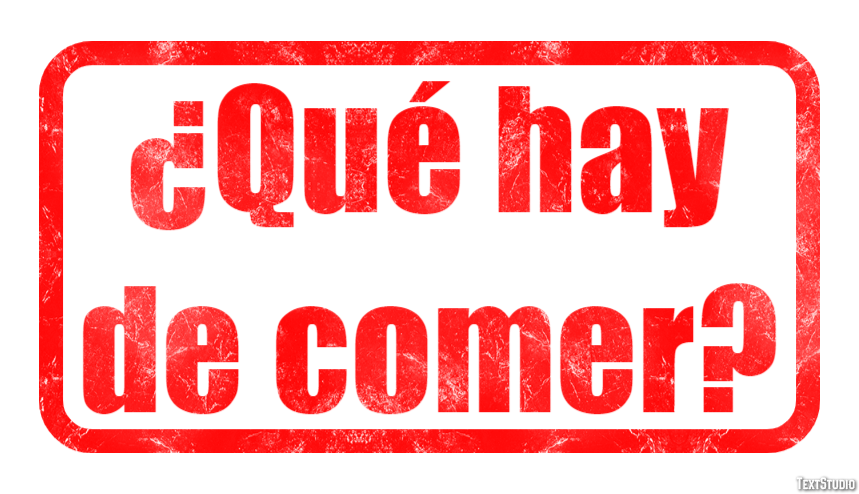 ¿Qué hay de comer? Tekst Effect