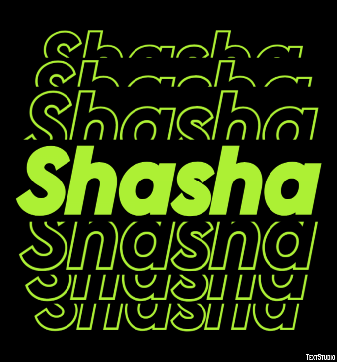 Shasha Texteffekt