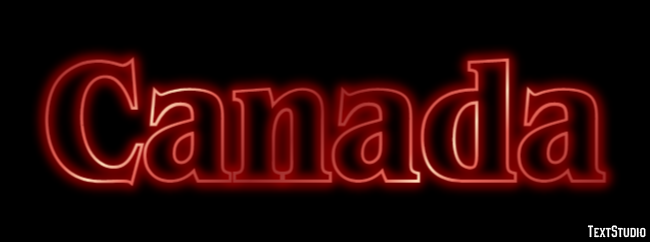 Canada Text effect